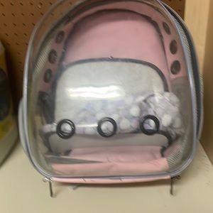 Cat backpack ventilated and clear transparent